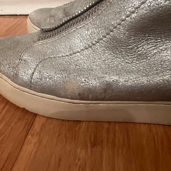 Frye Lena Silver leather zip high tops - Picture 5 of 7